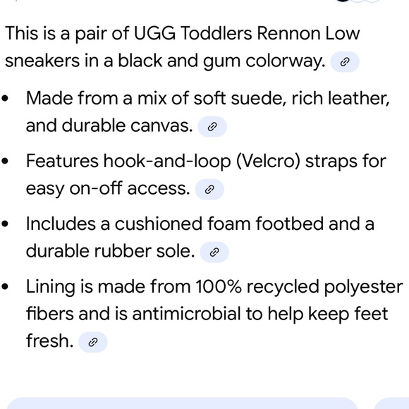 ✨ UGG ✨ Toddler Black Rennon Low Top Suede Leather Sneakers Size 12 - Picture 12 of 12